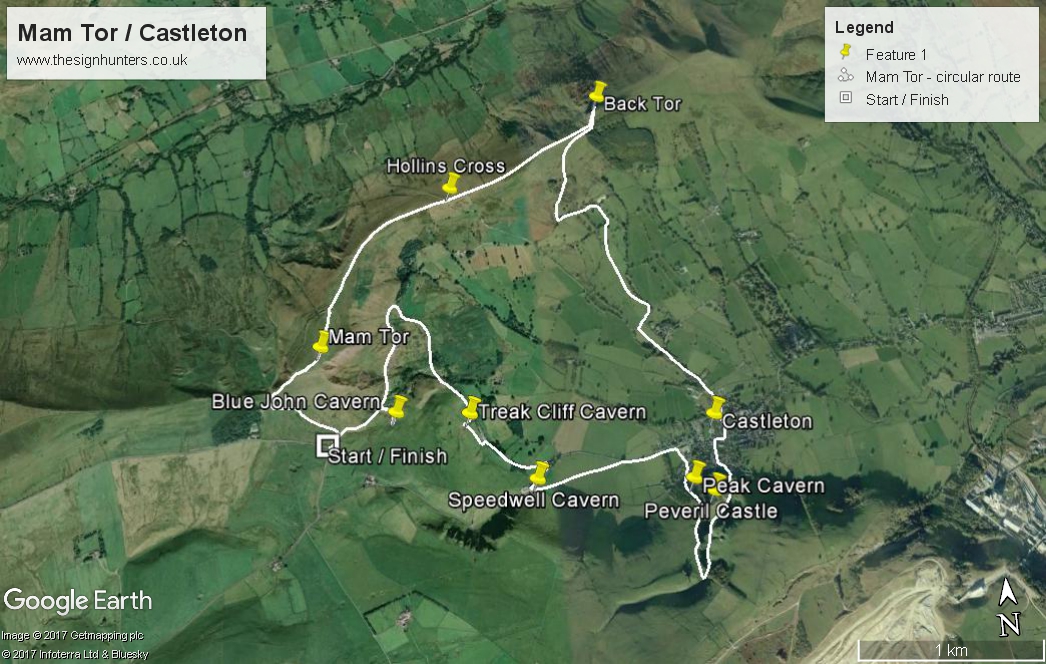 The Mam Tor - Castleton circular route